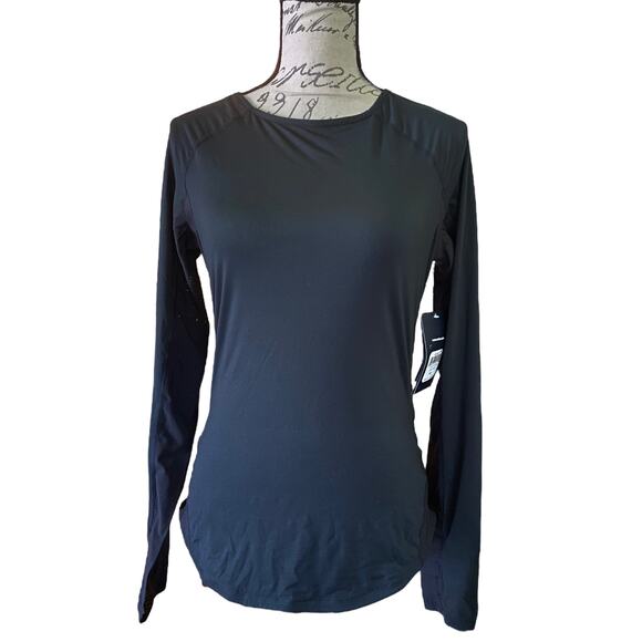 Asics Tops - Asics Black $60 FuzeX Running Long Sleeve Fitness Shirt Small